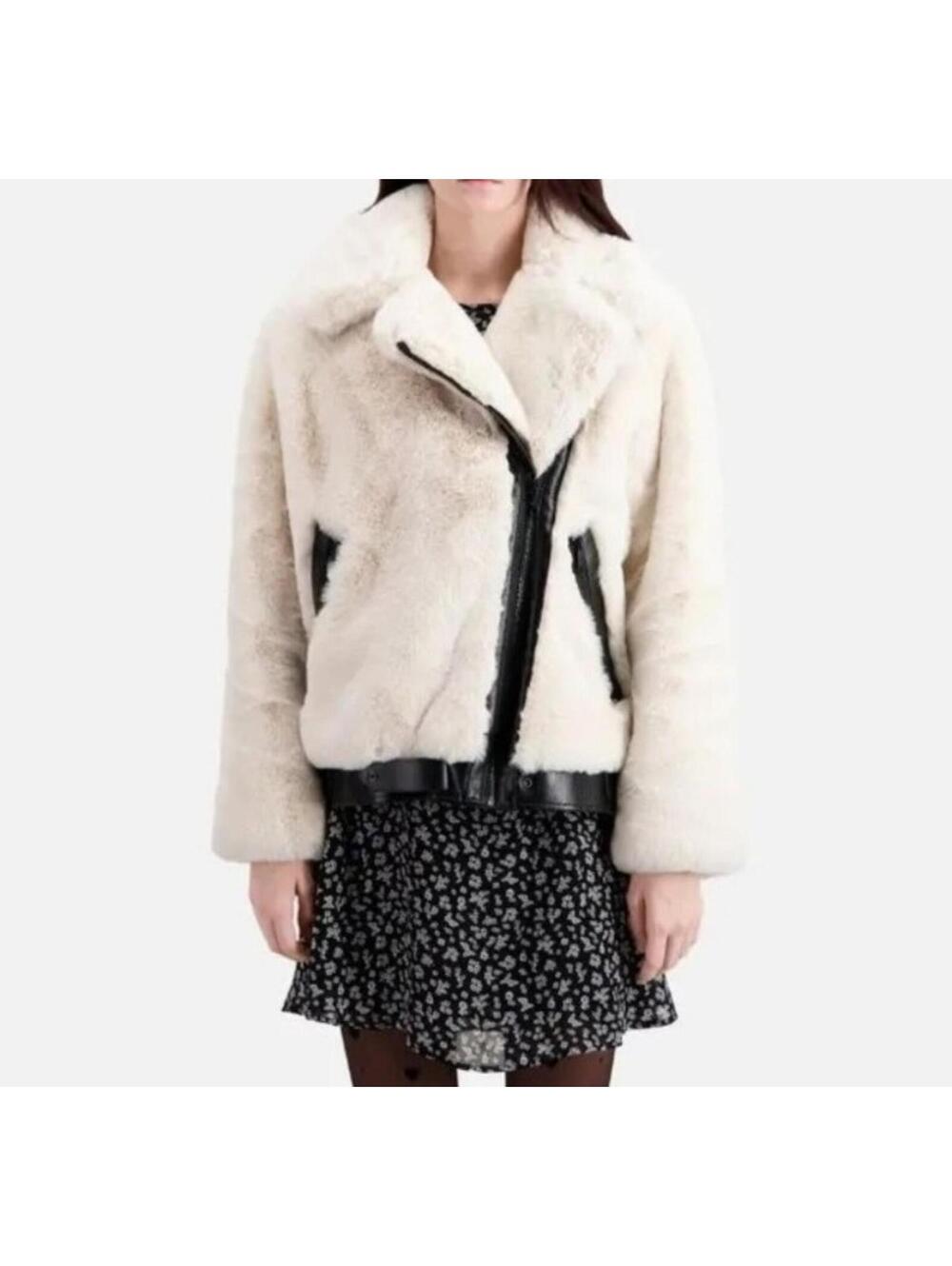 The Kooples Plush Faux Fur Bomber Jacket (2)